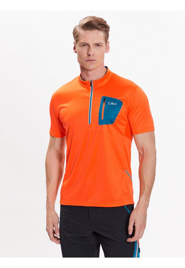 CMP Koszulka rowerowa 3C89757T Pomarańczowy Regular Fit. Kolor: pomarańczowy. Materiał: syntetyk