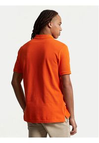 Polo Ralph Lauren Polo 710795080025 Pomarańczowy Slim Fit. Typ kołnierza: polo. Kolor: pomarańczowy. Materiał: bawełna #3