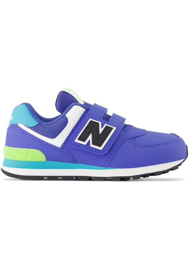 Buty dziecięce New Balance PV574CS – fioletowe. Okazja: na uczelnię, na co dzień. Zapięcie: rzepy. Kolor: fioletowy. Materiał: materiał, syntetyk, guma. Szerokość cholewki: normalna. Model: New Balance 574. Sport: turystyka piesza