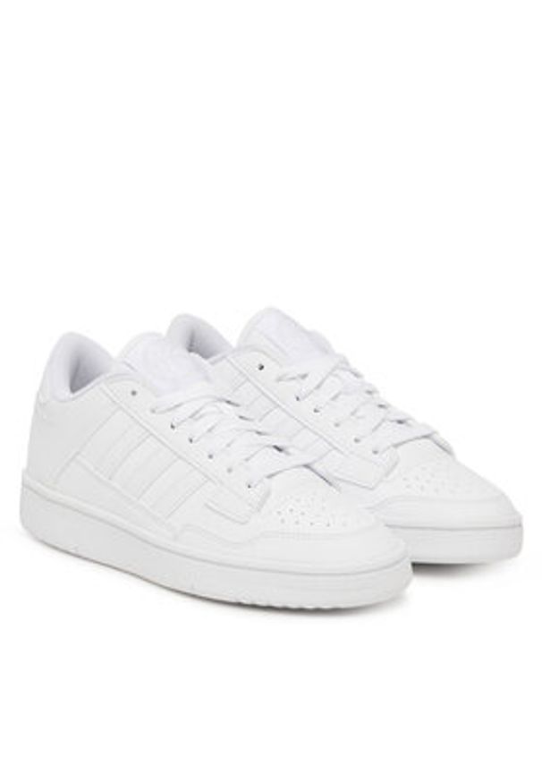 Adidas - adidas Sneakersy Rapid Court Low Junior Shoes KI8851 Biały. Kolor: biały. Materiał: skóra