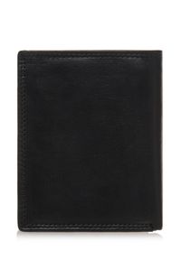 Ochnik - Czarny skórzany portfel męski. Kolor: czarny. Materiał: skóra #3