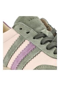 Półbuty barefoot damskie Armodo, skóra naturalna zamszowe wstawki miękka wyściółka klasyczne sznurowanie lekka i elastyczna podeszwa, zielone, n1299-. Zapięcie: sznurówki. Kolor: zielony. Materiał: zamsz, skóra. Styl: klasyczny #2