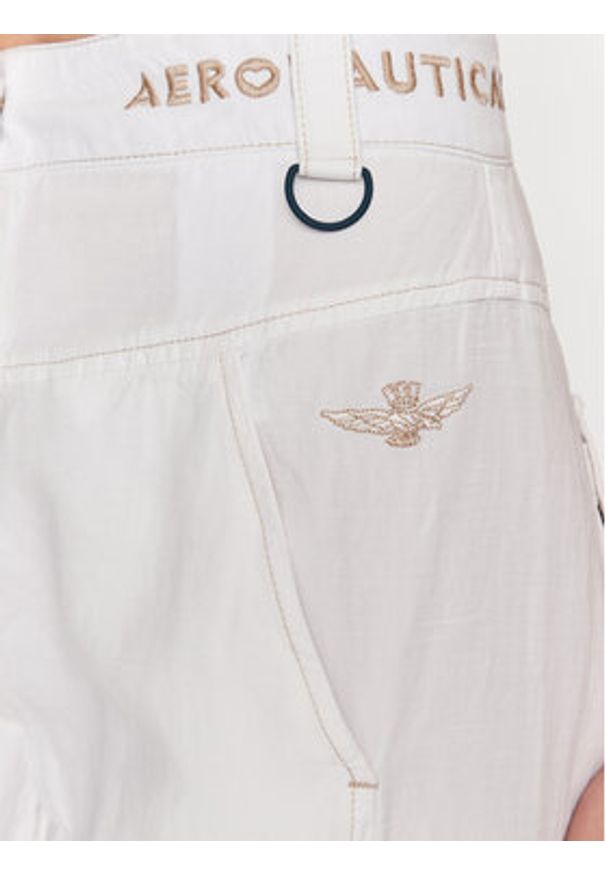 Aeronautica Militare Spodnie materiałowe 231PA1534DCT3118 Biały Regular Fit. Kolor: biały. Materiał: bawełna