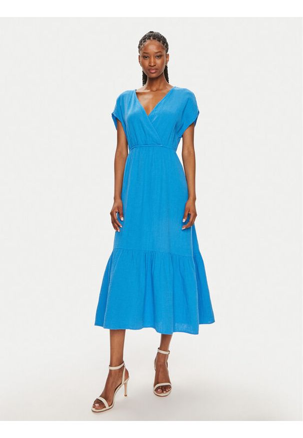 only - ONLY Sukienka letnia Thyra 15317787 Niebieski Regular Fit. Kolor: niebieski. Materiał: bawełna. Sezon: lato