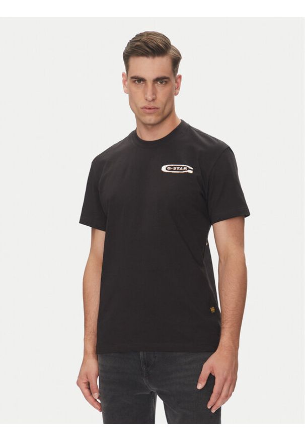 G-Star RAW - G-Star Raw T-Shirt Back Gr Arch D26047-C336 Czarny Regular Fit. Kolor: czarny. Materiał: bawełna