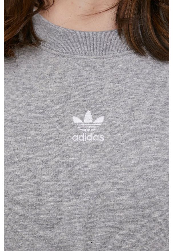 adidas Originals Bluza Adicolor HF7478 damska kolor szary melanżowa. Kolor: szary. Materiał: bawełna, dzianina, poliester. Długość rękawa: długi rękaw. Długość: długie. Wzór: melanż