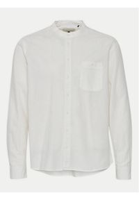 Blend Koszula 20716369 Biały Regular Fit. Kolor: biały. Materiał: bawełna, len