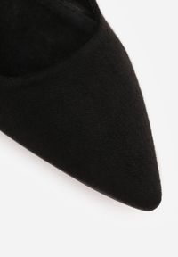 Renee - Czarne Czółenka na Słupku Vices z Wkładką ze Skóry Naturalnej Rocce. Kolor: czarny. Materiał: skóra. Obcas: na słupku. Styl: elegancki #5