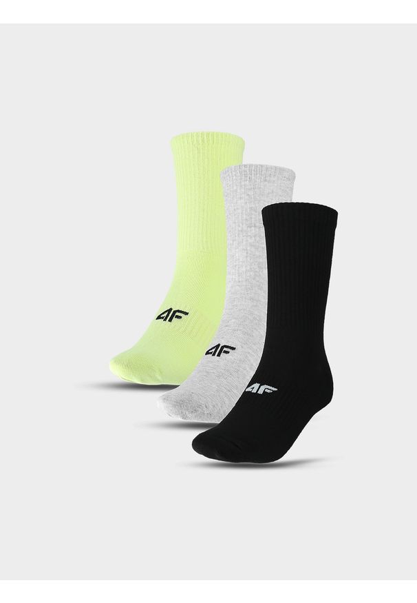 4f - 4F Skarpetki casual za kostkę (3-pack) uniseks - multikolor 43-46. Kolor: wielokolorowy. Materiał: bawełna, włókno, materiał, poliamid