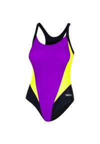 Aqua Speed - Strój jednoczęściowy pływacki damski SONIA roz.38 kol.19. Kolor: czarny, wielokolorowy, fioletowy, żółty