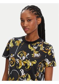 Versace Jeans Couture T-Shirt 78HAH613 Czarny Regular Fit. Kolor: czarny. Materiał: bawełna #3