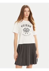 Guess T-Shirt V5GI04 I3Z14 Biały Regular Fit. Kolor: biały. Materiał: bawełna