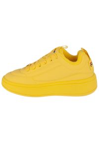 Fila - Buty sportowe Sneakersy damskie, Superbubble Wmn. Kolor: żółty. Materiał: guma, materiał, syntetyk. Sport: turystyka piesza