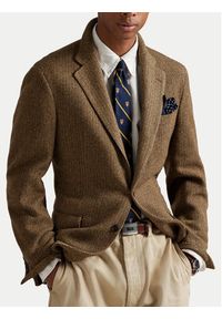 Polo Ralph Lauren Koszula 710953704007 Beżowy Custom Fit. Typ kołnierza: polo. Kolor: beżowy. Materiał: bawełna #4