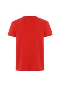 Ochnik - T-shirt męski. Kolor: czerwony. Materiał: bawełna. Wzór: aplikacja, nadruk