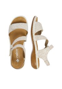 Rieker Sandały CEO-659C7-81 Beżowy. Kolor: beżowy. Materiał: skóra #7
