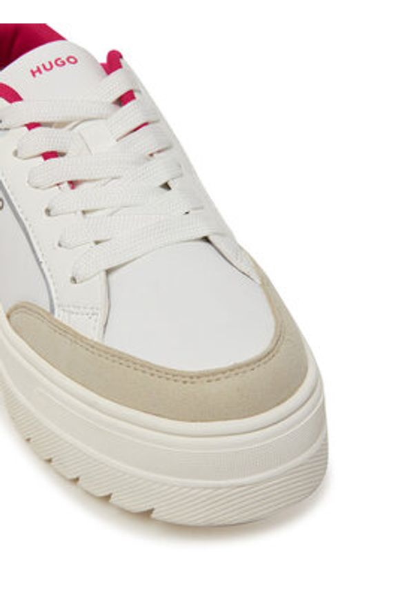 Hugo - HUGO Sneakersy Lyssa Tenn 50536343 Biały. Kolor: biały. Materiał: skóra