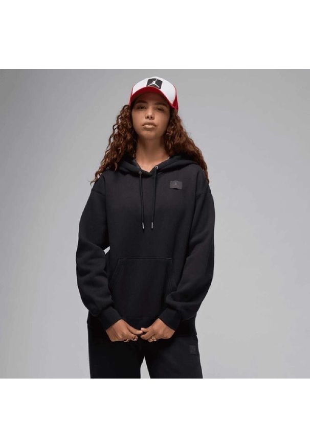 Bluza damska Air Jordan Flight Fleece Satin-Lined Pullover Hoodie FV7050-010. Kolor: czarny. Sport: koszykówka