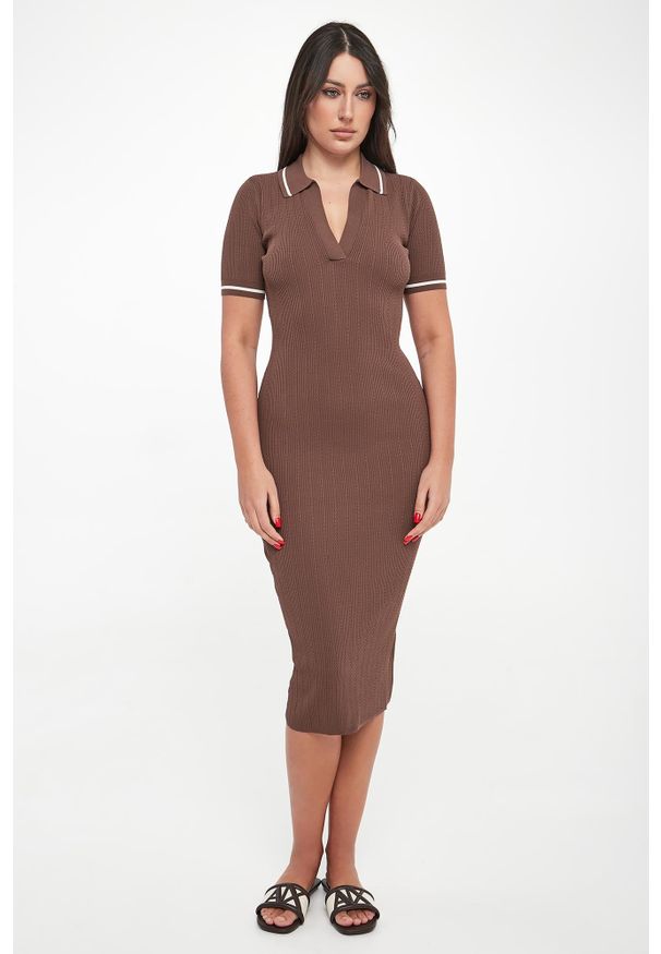 Armani Exchange - Sukienka midi ARMANI EXCHANGE. Długość: midi