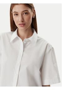 Karl Lagerfeld - KARL LAGERFELD Koszula B2W11017 Biały Loose Fit. Typ kołnierza: dekolt w karo. Kolor: biały. Materiał: bawełna #3