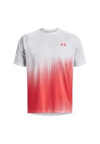 T-shirt treningowy męski Under Armour Tech Fade. Kolor: czerwony, wielokolorowy, biały #1