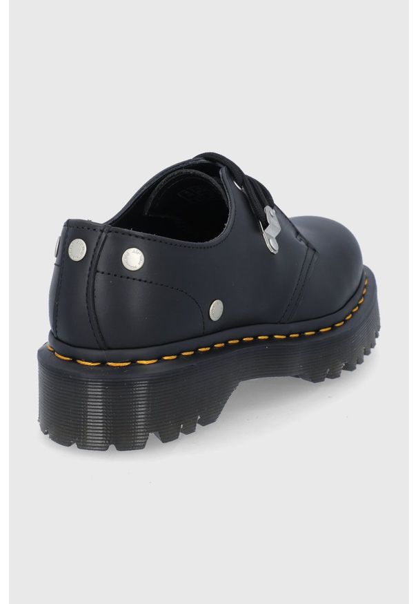Dr. Martens - Półbuty skórzane 1461 Bex Stud. Nosek buta: okrągły. Zapięcie: sznurówki. Kolor: czarny. Materiał: skóra