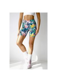 2SkIN - Krótkie legginsy damskie 2skin Moonflower. Kolor: wielokolorowy. Długość: krótkie. Sport: bieganie