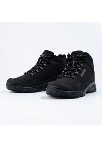 Wysokie buty trekkingowe męskie DK czarne. Kolor: czarny. Materiał: materiał