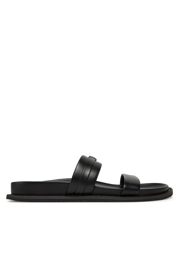 MICHAEL Michael Kors Klapki Mandy Flat Sandal 40S5MAFS2L Czarny. Kolor: czarny. Materiał: skóra