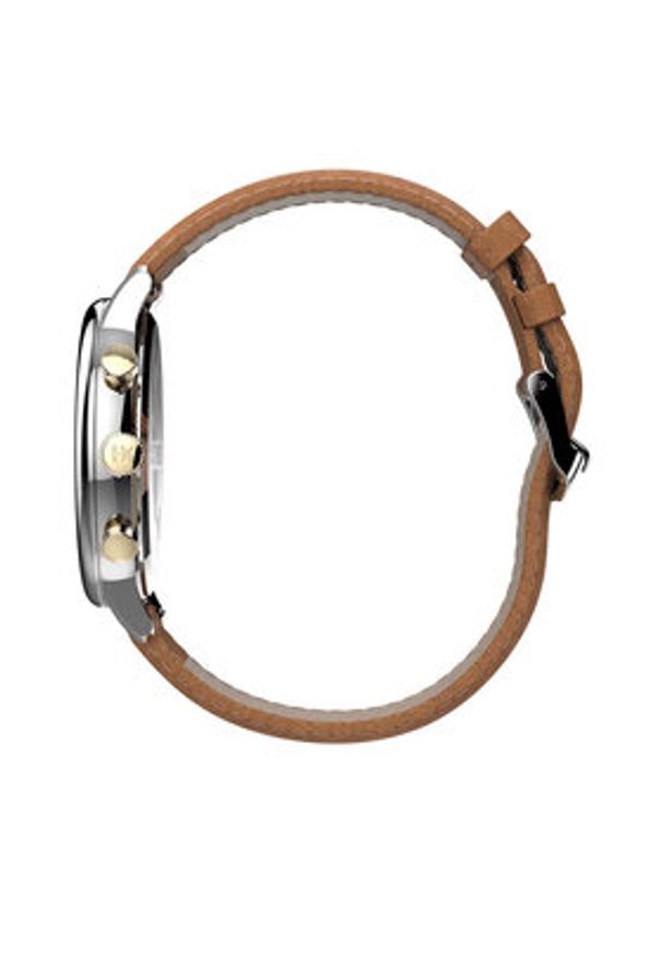 Timex Zegarek Chicago Chronograph 45mm TW2U39000 Brązowy. Kolor: brązowy