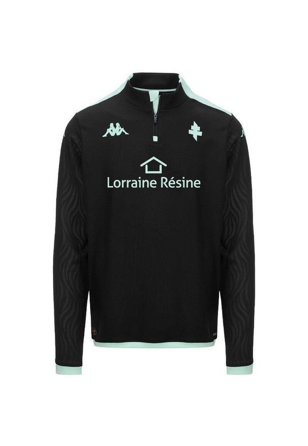 Kappa - Dziecięca bluza dresowa Metz Ablas Pro 8 2024/25. Kolor: czarny. Materiał: dresówka. Sport: piłka nożna