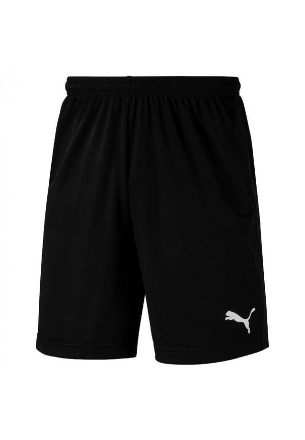 Spodnie treningowe męskie Puma Liga Training Shorts Core. Kolor: czarny, biały, wielokolorowy. Materiał: syntetyk, materiał. Długość: krótkie. Sport: piłka nożna
