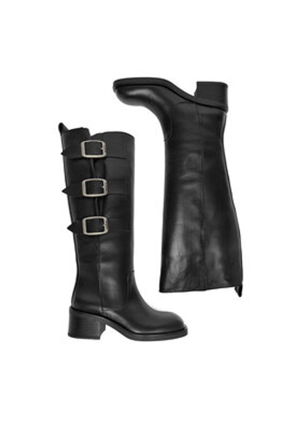 G-Star RAW - G-Star Raw Kozaki EO-GUNES-4772-25 Czarny. Kolor: czarny. Materiał: skóra