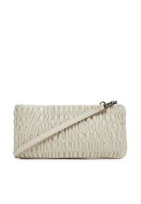 Calvin Klein Jeans Torebka Rouched Zip Top Bag LV04K3090G Écru. Materiał: skórzane