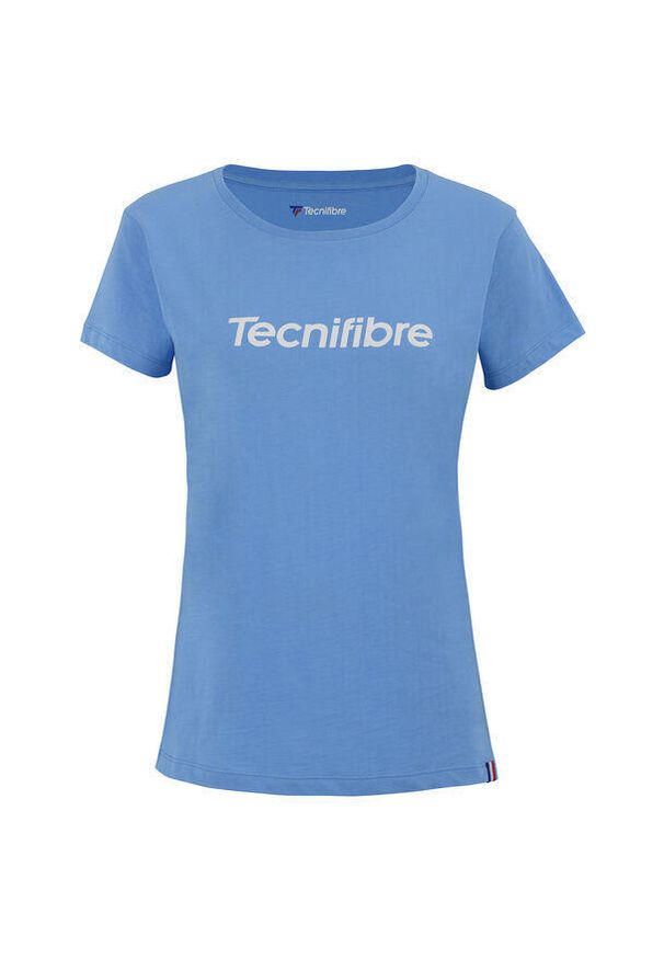 TECNIFIBRE - Damski bawełniany T-shirt Tecnifibre Team. Kolor: niebieski. Materiał: bawełna. Sport: tenis