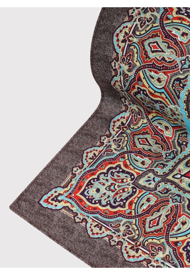 Pako Lorente - PAKO LORENTE - Dwustronna poszetka męska paisley. Materiał: poliester. Wzór: paisley