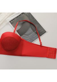 Intica - Biustonosz push-up z regulowanymi ramiączkami dla podkreślenia kształtów Kanja. Kolor: czerwony. Rodzaj stanika: push-up #3