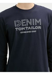 Tom Tailor Denim Longsleeve 1043484 Granatowy Regular Fit. Kolor: niebieski. Materiał: bawełna. Długość rękawa: długi rękaw #3