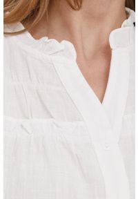 Answear Lab koszula bawełniana damska kolor biały. Typ kołnierza: kołnierzyk stójkowy. Kolor: biały. Materiał: bawełna. Styl: wakacyjny
