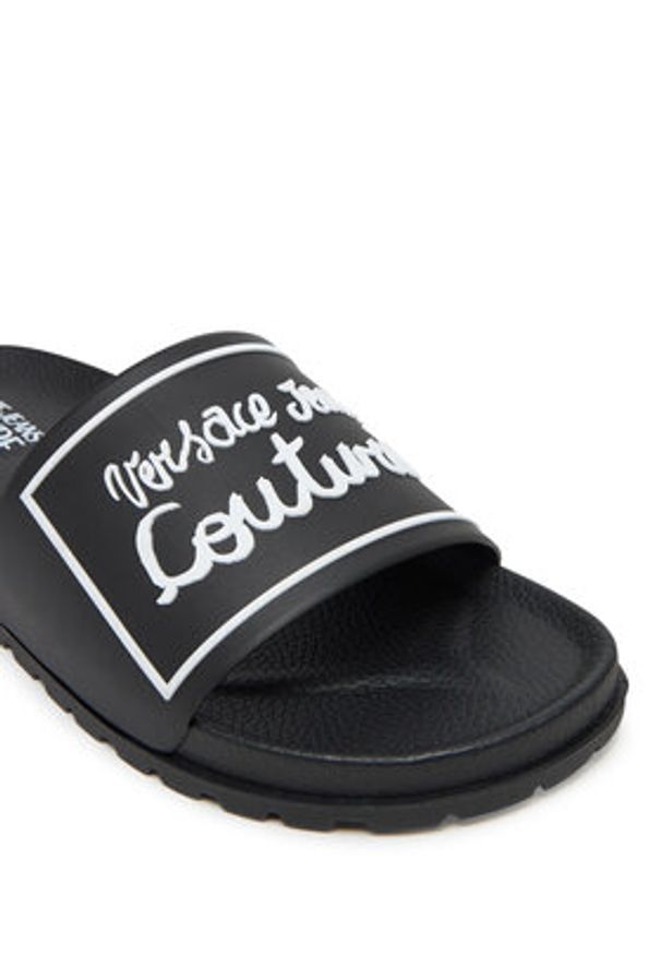 Versace Jeans Couture Klapki 78VA3SQ2 Czarny. Kolor: czarny. Materiał: syntetyk