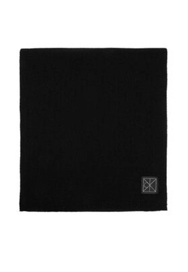 Calvin Klein Szalik Emblem LV04D8014G Czarny. Kolor: czarny. Materiał: kaszmir