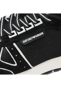 Emporio Armani - Sneakersy EMPORIO ARMANI - X4X544 XM727 N595 Blk/Off Wht/Blk/Off.. Okazja: na co dzień. Kolor: czarny. Materiał: zamsz, materiał, skóra. Szerokość cholewki: normalna. Styl: sportowy, casual, klasyczny #4