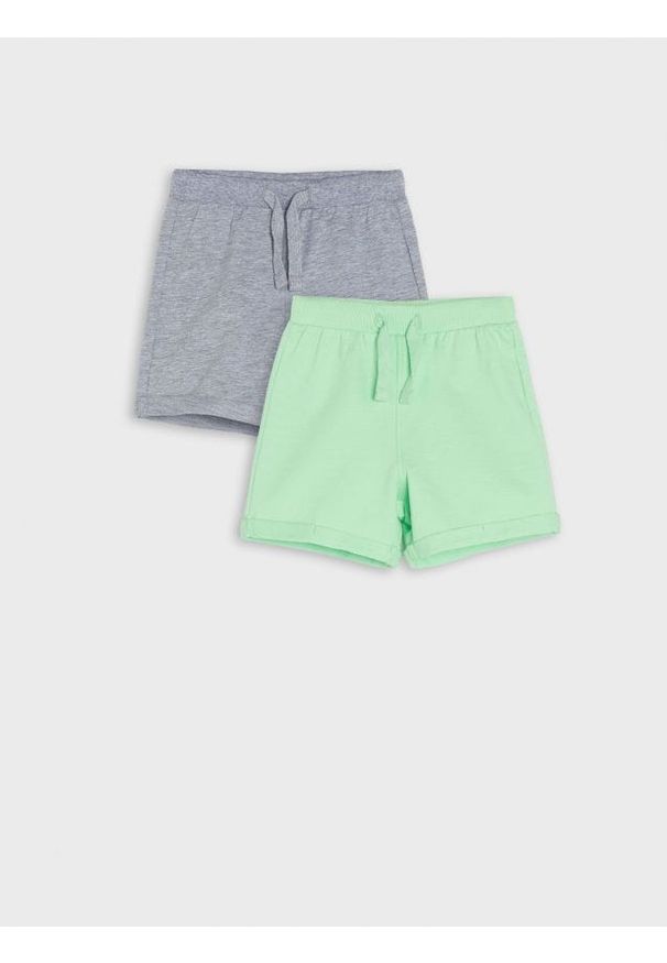 Sinsay - Szorty 2 pack - zielony. Kolor: zielony. Materiał: bawełna