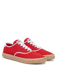 TOMMY HILFIGER - Tommy Hilfiger Espadryle Th Hi Vulc Core Jutte Canvas FM0FM05872 Czerwony. Kolor: czerwony. Materiał: materiał #6