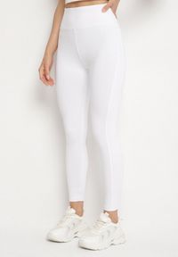 Born2be - Białe Legginsy z Modelującymi Przeszyciami Selettia. Okazja: na co dzień, na spacer. Kolor: biały. Styl: klasyczny, casual