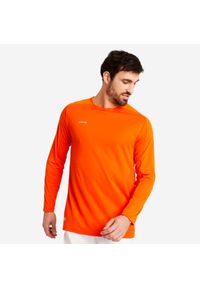 KIPSTA - Koszulka piłkarska z długim rękawem Kipsta Viralto Club. Kolor: pomarańczowy. Materiał: materiał. Długość rękawa: długi rękaw. Długość: długie. Sport: piłka nożna