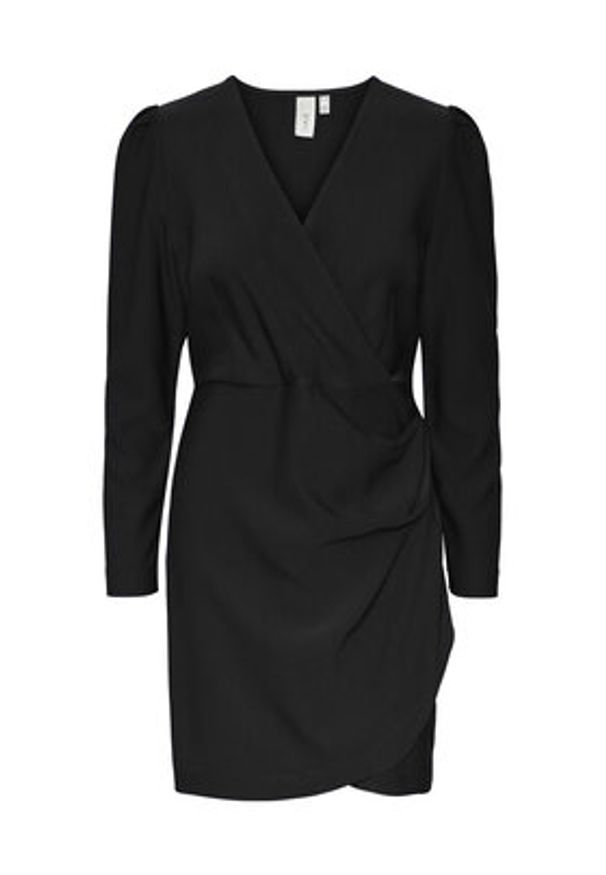YAS Sukienka codzienna 26031704 Czarny Regular Fit. Okazja: na co dzień. Kolor: czarny. Materiał: wiskoza. Typ sukienki: proste. Styl: casual