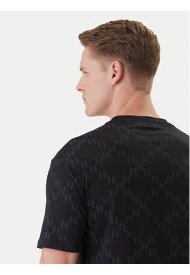 Karl Lagerfeld - KARL LAGERFELD T-Shirt 755172 562251 Czarny Loose Fit. Typ kołnierza: dekolt w karo. Kolor: czarny. Materiał: bawełna