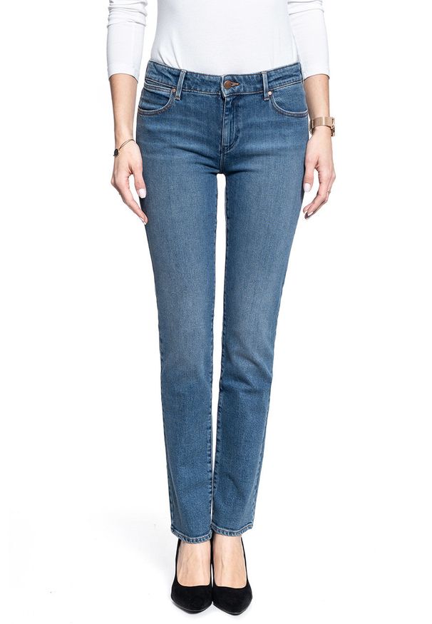 Wrangler - WRANGLER STRAIGHT DAMSKIE SPODNIE JEANSOWE JEANSY DŻINSY 112128502