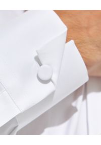 prada - PRADA - Bawełniana biała koszula. Kolor: biały. Materiał: bawełna. Styl: klasyczny #4